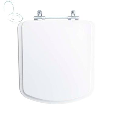 Imagem de Assento Sanitário Tampa de Vaso Branco MDF Laqueado Bali para bacia Incepa