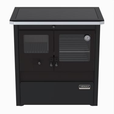 Imagem de Fogao a Lenha Venax n 1 Le Corbusier Dupla Combustao Preto