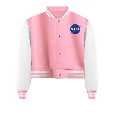 Imagem de Jaqueta Cropped Moletom Nasa Feminina Colegial