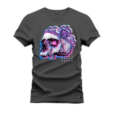 Imagem de Camiseta Plus Size T-Shirt Algodão 100% Algodão Rox Bot Grafite G3