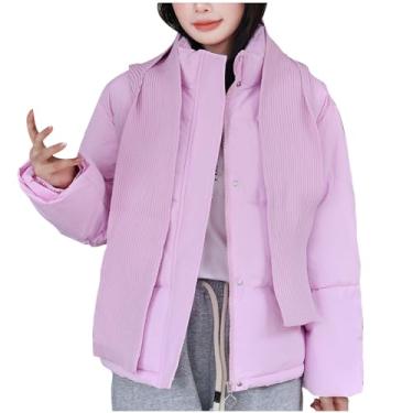 Imagem de BFAFEN Jaquetas Puffer femininas jaqueta embalável jaqueta feminina feminina jaqueta quente inverno casacos para mulheres 2023, rosa, G