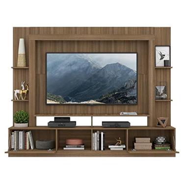 Imagem de Rack Estante com Painel e Suporte Tv 65" e 2 portas Oslo Multimóveis Madeirado