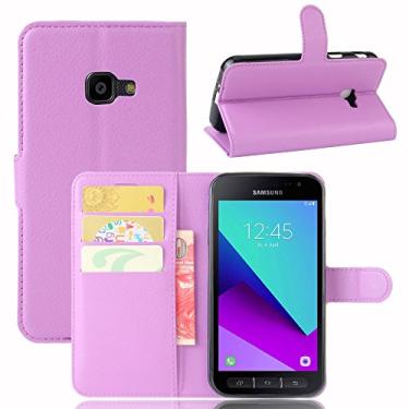 Imagem de Capa para Samsung Galaxy Xcover 4/G390F â€“ Capa carteira flip de couro PU de para Galaxy Xcover 4/G390F, capa de proteção de telefone estilo empresarial, capa com [compartimentos para