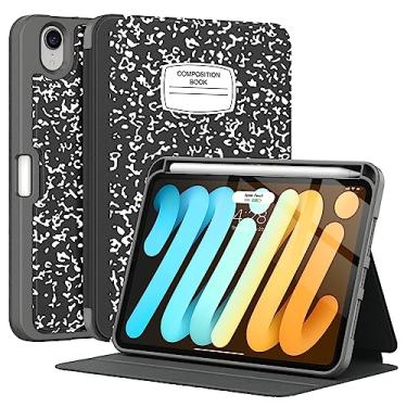 Imagem de Supveco Capa para iPad mini 7 (A17 Pro) 2024/iPad Mini 6 2021 8,3 polegadas com suporte para lápis - [despertar/hibernar automaticamente], capa protetora fina com capa traseira de TPU macio para iPad
