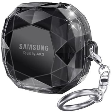 Imagem de LJFLYXRI Capa rígida de policarbonato transparente para Galaxy Buds 2 Pro, capa protetora de TPU com chaveiro, capa protetora de corpo inteiro para Samsung Galaxy Buds 2/Pro/2 Pro/Live Accessories