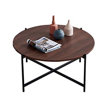 Imagem de Mesa lateral, mesa de canto redonda, mesa de centro redonda moderna, para sala de estar, sala de jantar