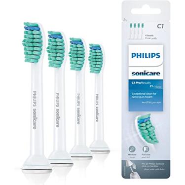 Imagem de Philips Cabeças de escova genuínas Sonicare Pro Results, brancas, pacote com 4 - HX6014/26