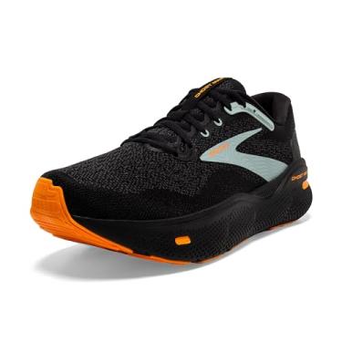 Imagem de Brooks Ghost Max Cushion Neutral Tênis de corrida e caminhada masculino, Preto/laranja/azul nuvem, 15