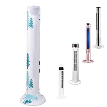 Imagem de Yrzper Capa protetora para ventilador de torre à prova de umidade à prova de poeira capa de torre lavável capa protetora à prova de poeira e umidade para pedestal de ventilador de torre doméstica