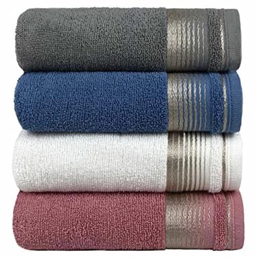 Imagem de Kit Com 4 Toalhas de Rosto Gigante Alta Absorção Sublime 45x70cm - Central Toalhas (KIT 3)