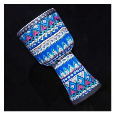 Imagem de Djembe Instrumento Tambor Africano Artesanal De 8 Polegadas, Instrumento De Percussão Pandeiro Africano De Pele De Cabra Tambor africano Profissional (Color : D)