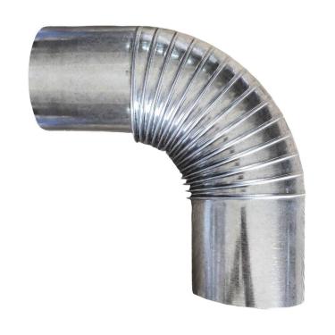 Imagem de Curva Chaminé 90º Cano Joelho Galvanizado 110mm Para Fogão à Lenha N°1 Lareira Churrasqueira - AMZ