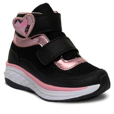 Imagem de Tenis Feminino Calce Facil Nº 20 Ao 27 Botinha Menina Cano Alto 11.117i (Preto, BR, Criança de 1 a 3 anos, Numérico, 23)