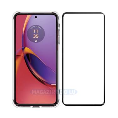 Imagem de Kit Capa Capinha Anti-Impacto Premium Transparente + Película de Vidro 3D Compatível com Motorola Moto G84