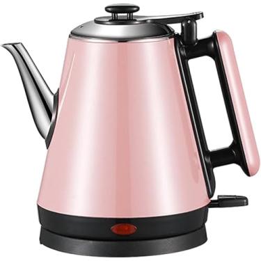 Imagem de Chaleira elétrica de fervura rápida, chaleira de jarros de 1,2L com proteção rápida para fervura e fervura a seco, chaleira de café 1200W/rosa, rosa