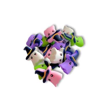 Imagem de Boo Ghost com chapéu de bruxa Halloween Freddy conta focal 3D pacote com 12 personagens de silicone pesadelo Natal para canetas com contas Freshie molde cabides desenhos animados outono