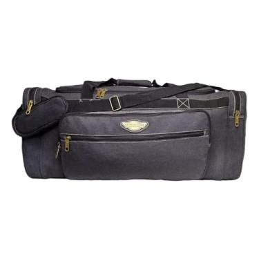 Imagem de Mala de Viagem Alça de Mão em Lona, 70 L, Espaçosa e Reforçada (Preto)