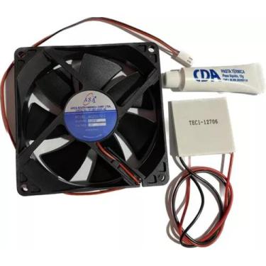 Imagem de Pastilha Peltier + Cooler 12v+pasta Térmica Electrolux Pe10b - ASAFAN