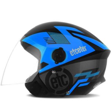 Imagem de Capacete Motociclista Aberto Etceter New Liberty 3 Cristal, 58, AZUL