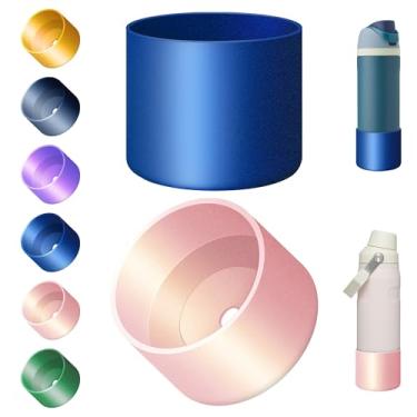Imagem de UBEEKOO 2 peças de bota de silicone para garrafa de água de aço inoxidável Owala 680 g FreeSip, Twist and Flip, capa de manga para Stanley IceFlow 680 g, proteção inferior antiderrapante para