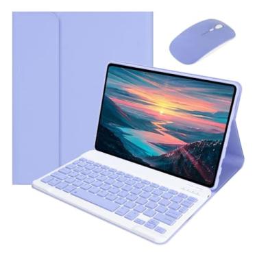 Imagem de Capa Para iPad Pro 11 e Teclado Bluetooth e Mouse 2018-2022 (Roxo, Teclado comum)
