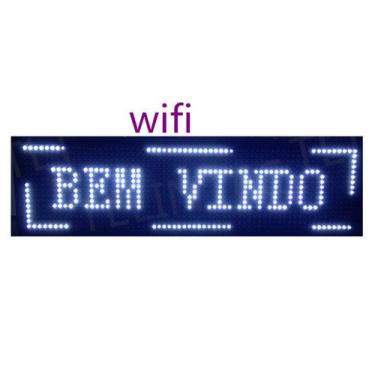 Imagem de Painel de led letreiro 70x20 branca bivolt interno pelo celular - xtle