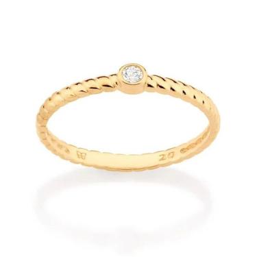 Imagem de Anel solitário banhado ouro 3x 24k 18k e 22k ou prata 925 feminino rom
