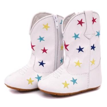 Imagem de Bota Texana Infantil Bili Bilu Couro Napa Branca 1324, 21, Branco