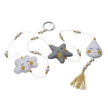 Imagem de Pingente De Cortina Chuva De Amor Cinza Bebê Infantil - Potinho de mel