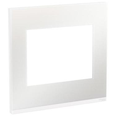 Imagem de Placa 4X4 6 Módulos Glass White Orion Class Schneider, Branco