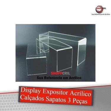Imagem de Display Expositor Acrílico Calçados Sapatos 1 Kit - Shoppcril