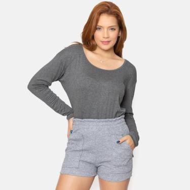 Imagem de Shorts Canelado Clochard - LE JULIE, Cinza, G