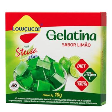 Imagem de Gelatina Lowcucar Plus Com Stevia Sabor Limao 10g