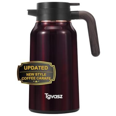 Imagem de Garrafa térmica de café de 1,984 g - 36 horas de aço inoxidável quente para garrafas de café com isolamento de líquidos quentes para manter café quente/frio, chá, água e dispensador de bebidas para