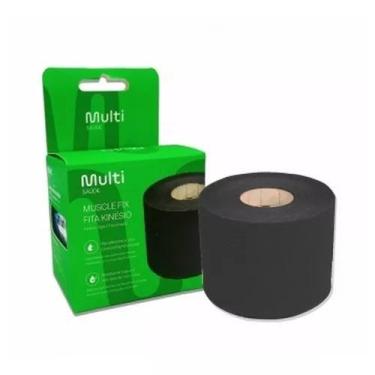 Imagem de Fita Elástica Adesiva Kinesio Tape Bandagem Funcional Cor Preto - Mult
