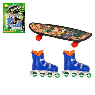 Imagem de Skate de Dedo e Patins de Dedo X Trick Radical Sortidos - Zein Importa