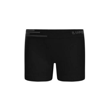 Imagem de Cueca Boxer Sem Costura Infantil Lupo Kids 00132-002 Microfibra, Preto