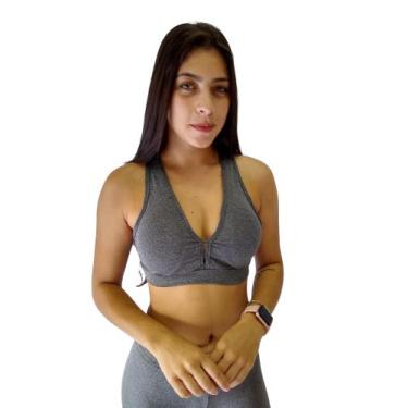 Imagem de Top nadador feminino com bojo removível TB moda fitness academia e gin