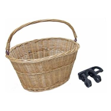 Imagem de Cesta Bicicleta Vime Retro Vintage C/ Suporte Food Bike - RMA Biciclet