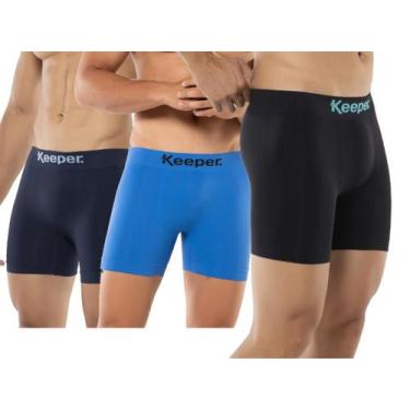 Imagem de Kit 3 Cuecas boxer sem costura poliamida anti assadura escolha as core