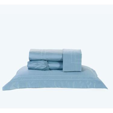 Imagem de Jogo De Lençol Solteiro King Pádua 3Pçs 400 Fios 100% Algodão Egípcio 