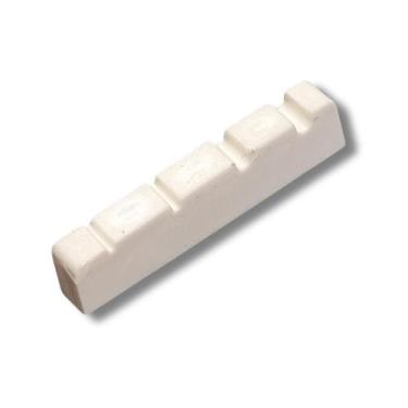Imagem de Nut Baixo 4 cordas 42.7mm x 5.8mm Largo Flat ABS Bege - Ronsani