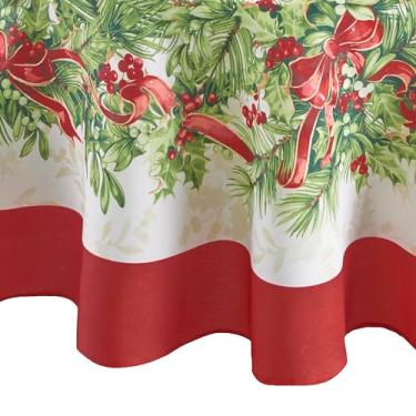 Imagem de Elrene Home Fashions Toalha de mesa de tecido Holly Traditions