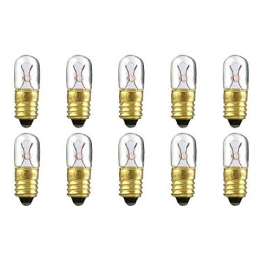 Imagem de CEC Industries Lâmpadas #46, 6,3 V, 1,575 W, base E10, forma T-3,25 (caixa com 10)