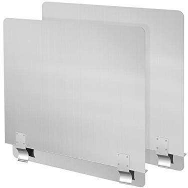 Imagem de 2 pacotes de fritadeira de aço inoxidável protetor contra respingos de 51 cm L x 45,7 cm A para evitar respingos de óleo