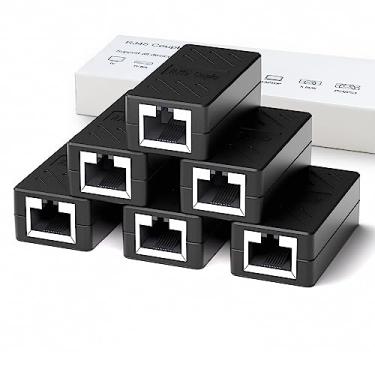 Imagem de Adaptador de cabo Ethernet acoplador Cat6, RJ45 para Cat7, Cat6, Cat5e, suporte 100BASE-TX