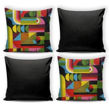 Imagem de Kit C/ 4 Capas P/ Almofadas Decorativas Colorida 48x48 - JZ Enxovais ,