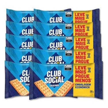 Imagem de Biscoito Club Social Original Kit 10 Packs de Bolacha 288g