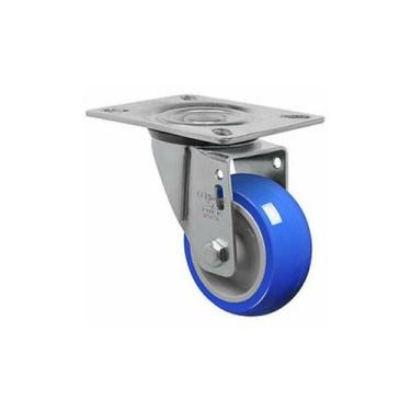 Imagem de Rodízio Giratório Placa 3 Azul/Cinza Gl 312 Tp 70Kg  GL312TP  - Schiop