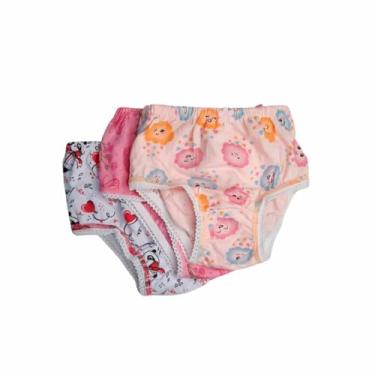 Imagem de Calcinha Kellynha Infantil em Algodão Estampada 341 Kit C/3 ST-Cores P